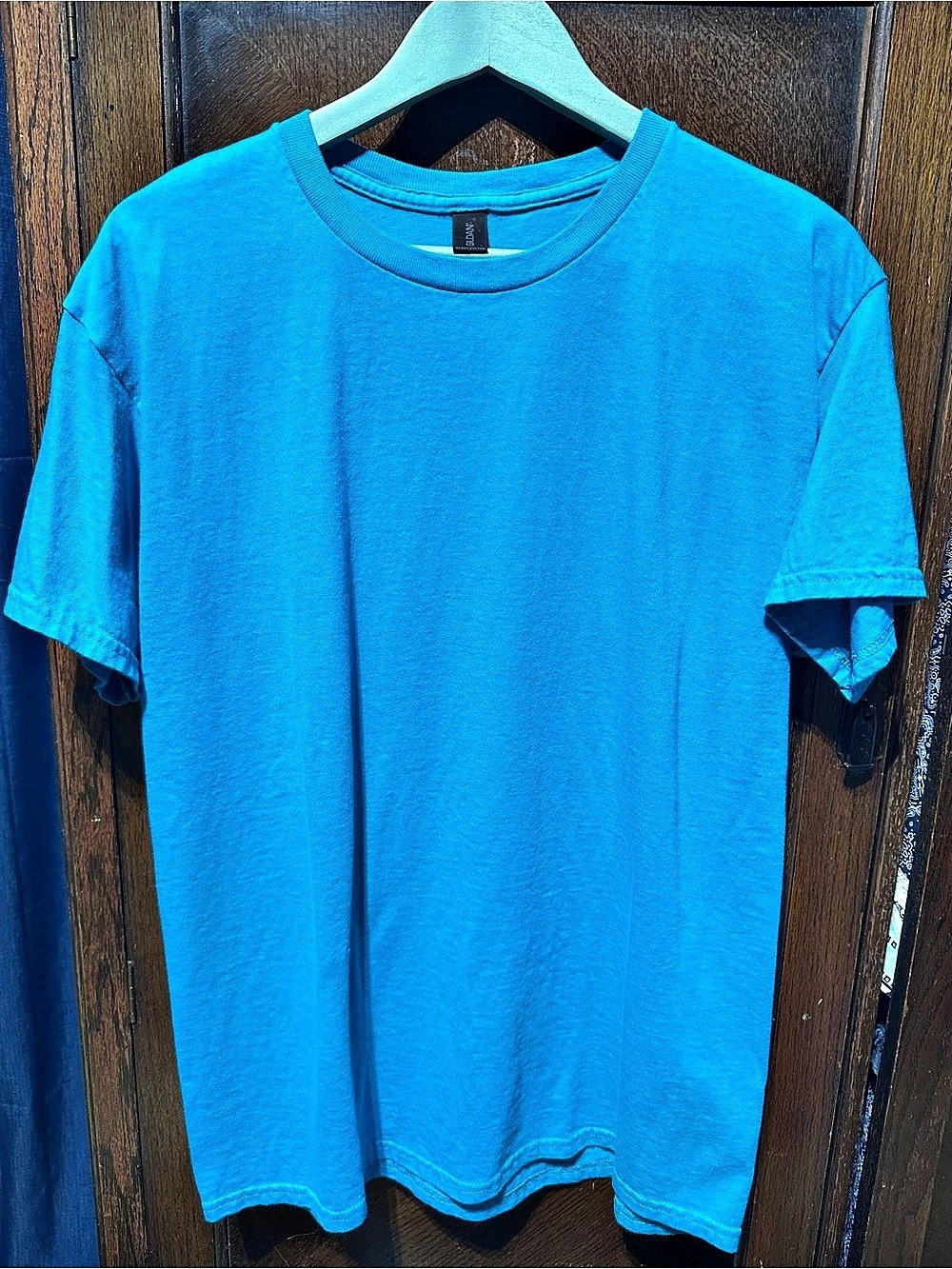 Gildan Heavy Cotton T-Shirt Short Sleeve Tee in Blue Large